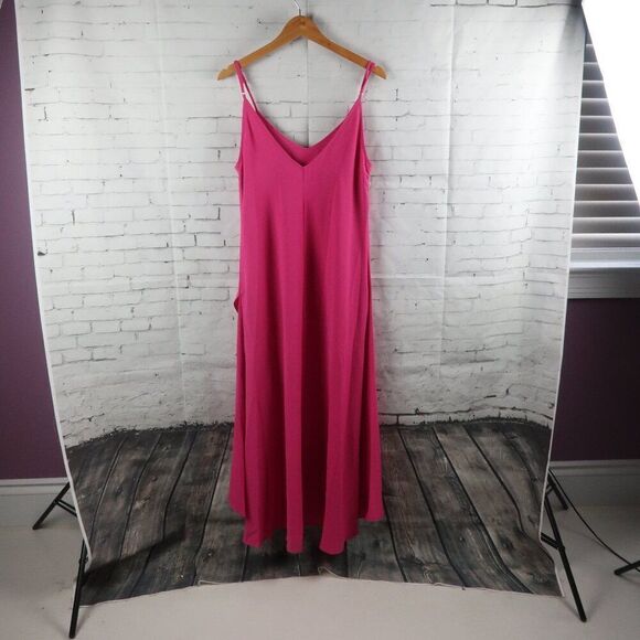 LULU'S SWEET SURPRISE PINK HIGH LOW MAXI DRESS WITH ADJUSTABLE STRAPS SIZE M - Picture 12 of 12